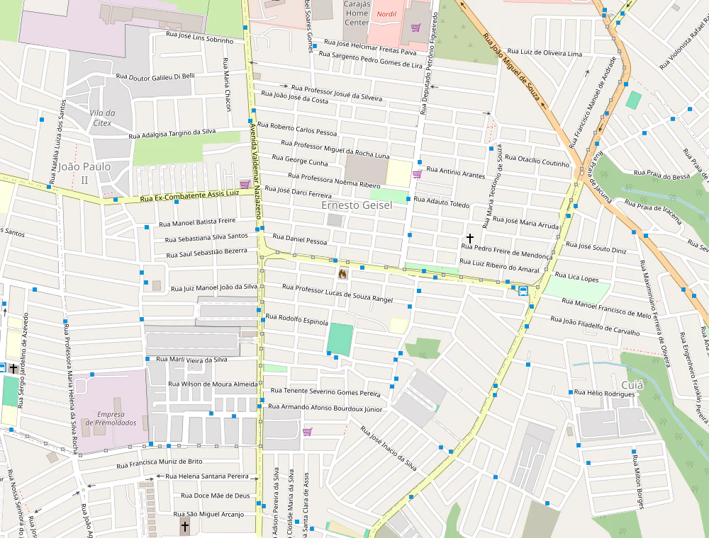Mapa do Geisel com a localização do Dogão 083